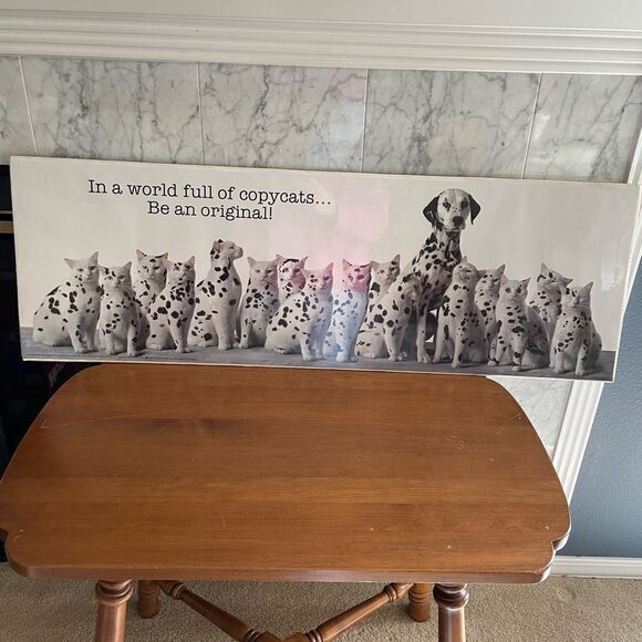 1991 Bybee/SF Dalmatian Cat Poster In A World Full of Copycats Be An Original - Picture 1 of 15